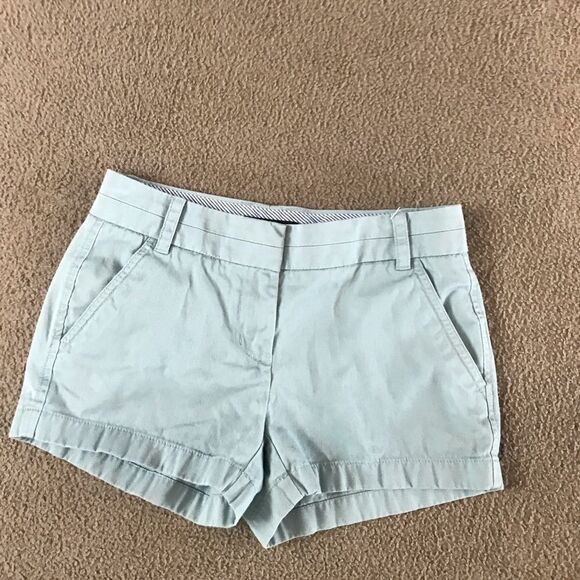 J Crew Chino Shorts Size 00 Mint Green 100% Cotton - Picture 9 of 9